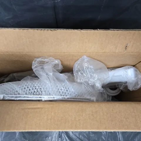 BOXED WOODPECKER PEDESTAL FAN IN WHITE