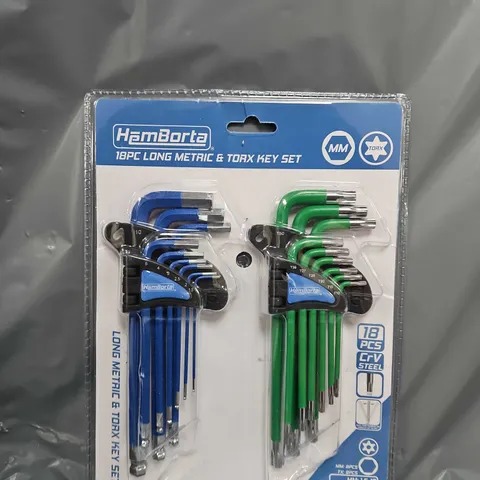 HAMBORTA 18 PC LONG METRIC & TORX KEY SET