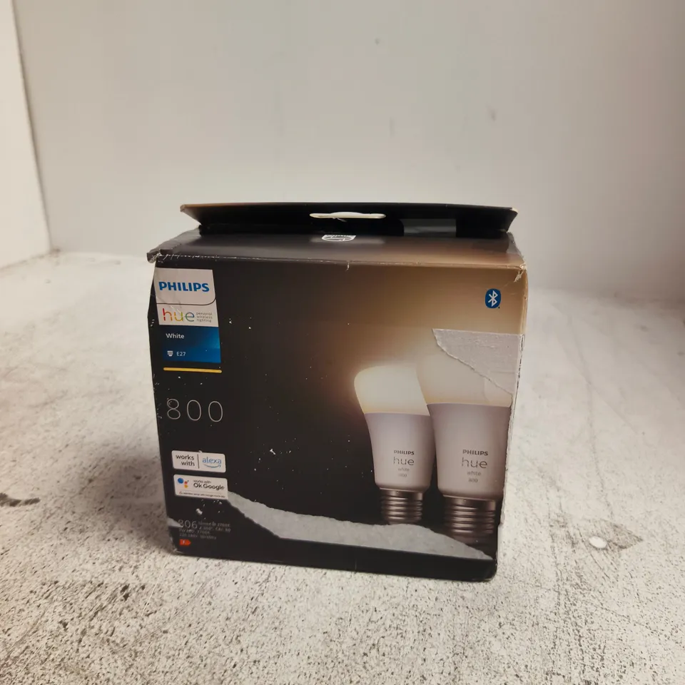 PHILIPS HUE WHITE LED BULBS (E27) STARTER PACK – BOXED