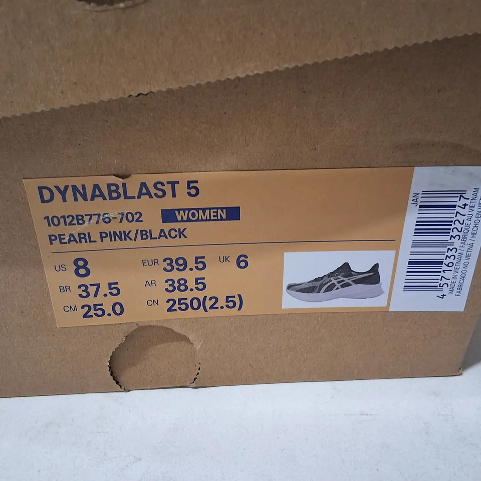 ASICS DYNABLAST 5 WOMEN’S RUNNING SHOES – PEARL PINK/BLACK, UK 6 (US 8)