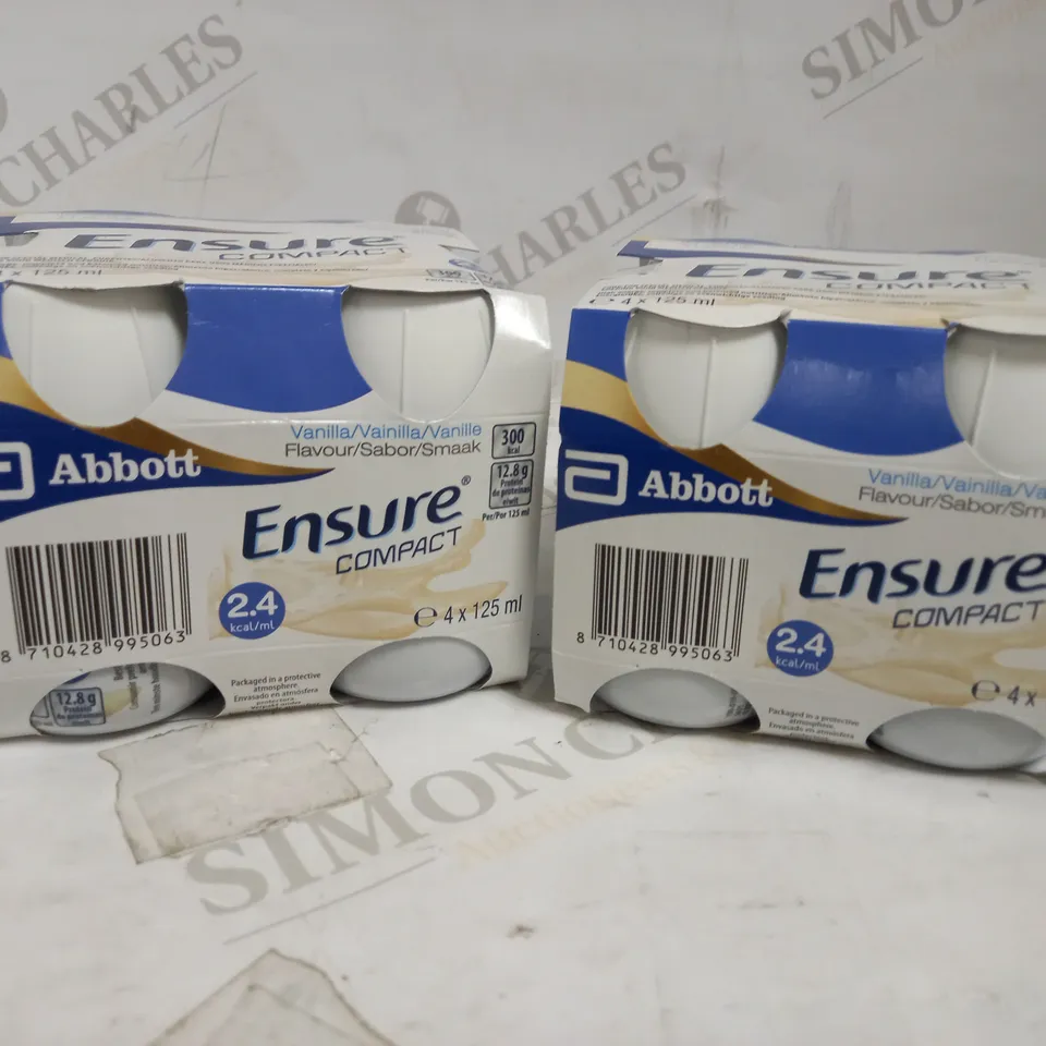 LOT OF 24 ENSURE COMPACT VANILLA MEDICAL FOOD SUPPLEMENT (24 X 125ML)