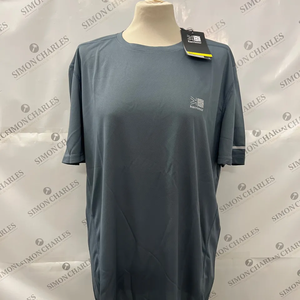 KARRIMOR RUN SHORT SLEEVE T SHIRT IN STORMY BLUE SIZE XL