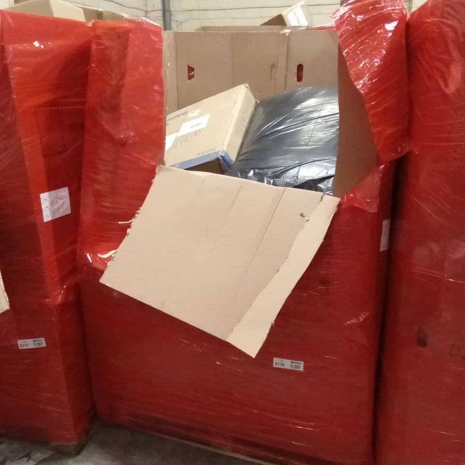 PALLET OF HOUSEHOLD GOODS AND PRODUCTS TO INCLUDE; BOXED FURNITURE ETC