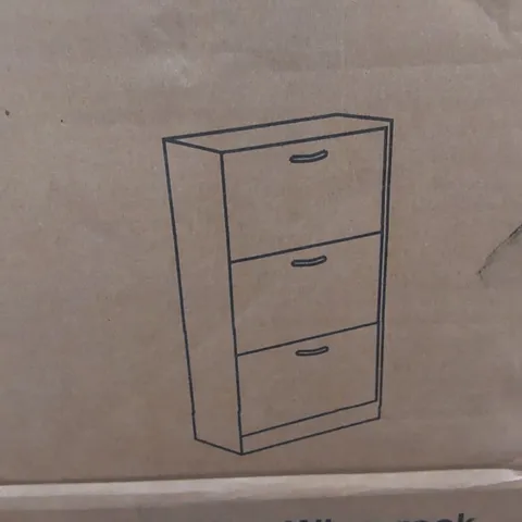 BOXED 24 PAIR SHOE STORAGE - DARK BROWN (1 BOX)