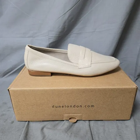 DUNE LONDON CREAM LEATHER LOAFERS – UK 6 (EU 39)