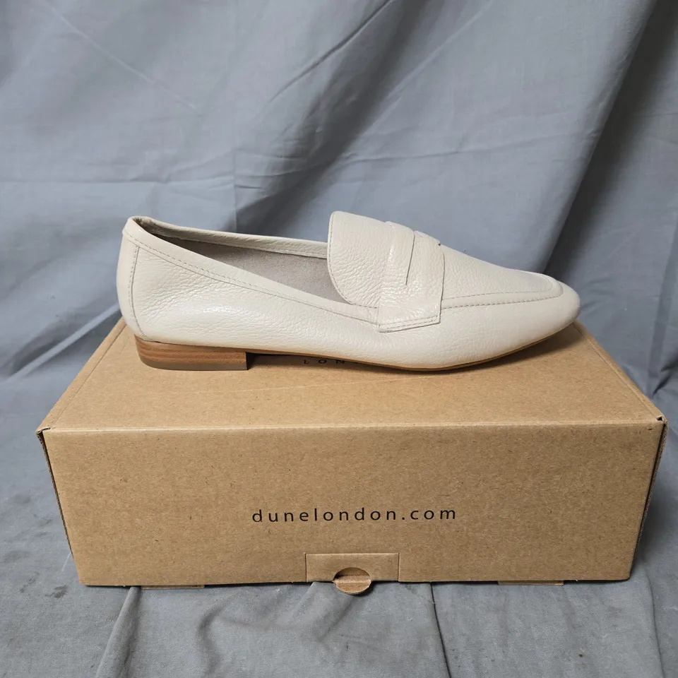 DUNE LONDON CREAM LEATHER LOAFERS – UK 6 (EU 39)