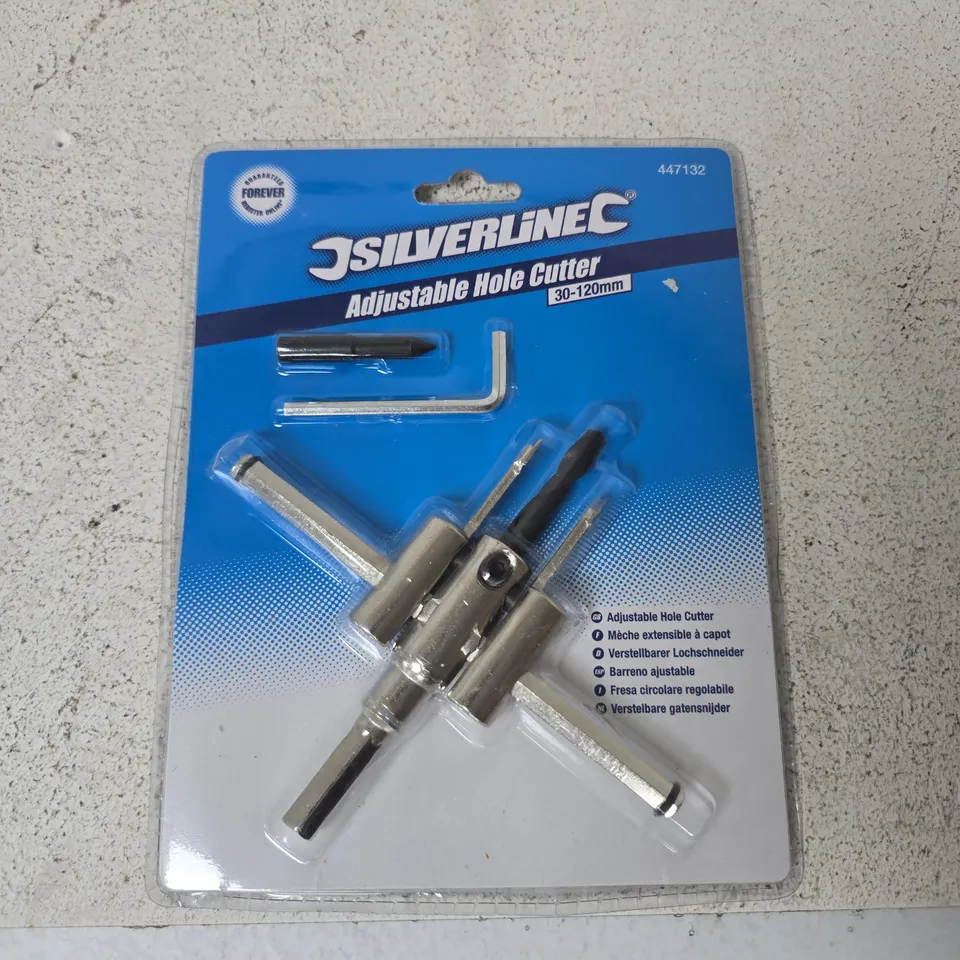 SILVERLINE ADJUSTABLE HOLE CUTTER 30–120MM
