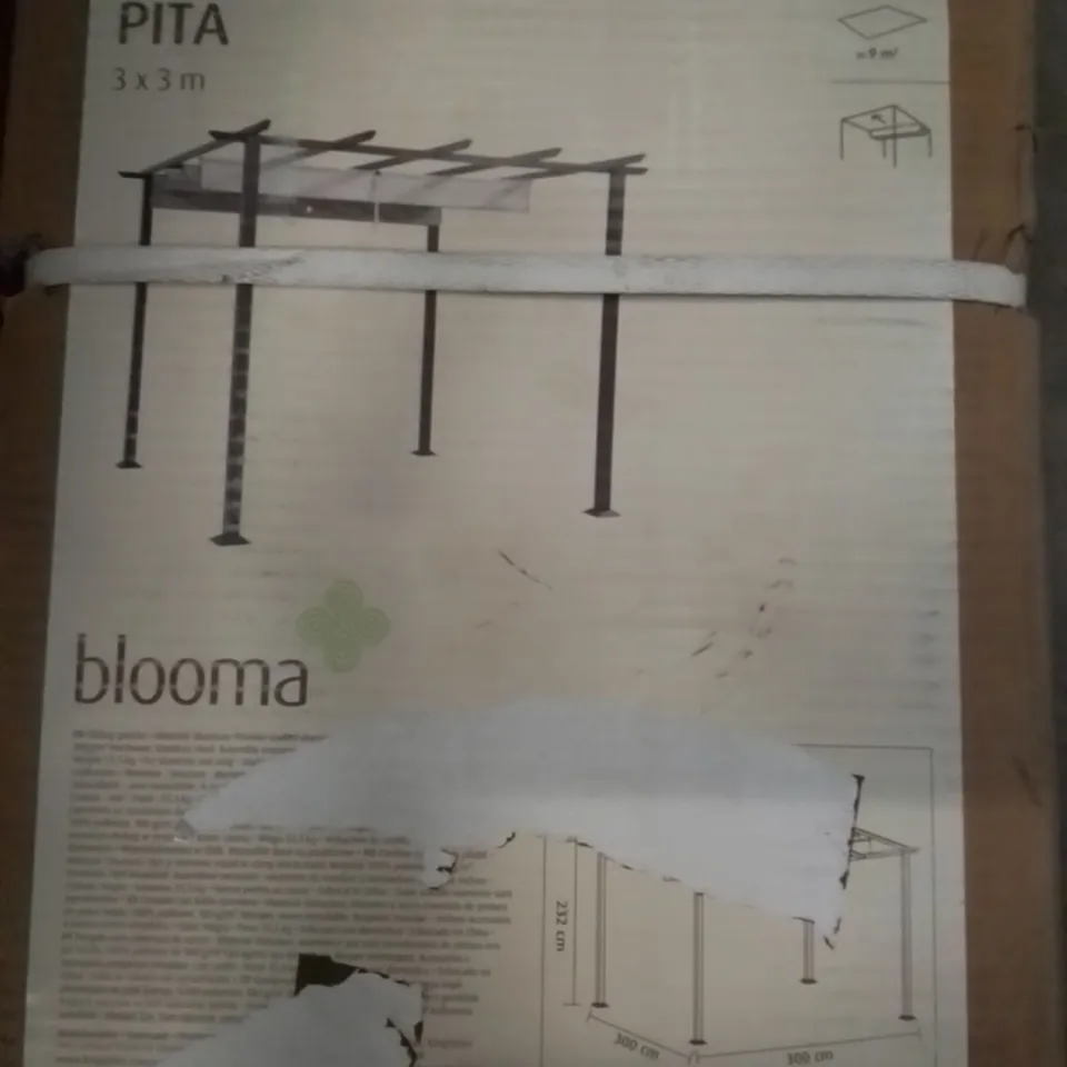 BOXED BLOOMA PITA 3 X 3M GAZEBO 