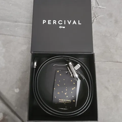 BOXED PERCIVAL SUEDE BELT IN BLACK