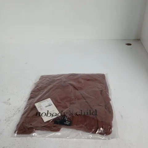 NOBODY'S CHILD TINA RUFFLE TOP – UK 10 (EU 38, USA 6) – BROWN