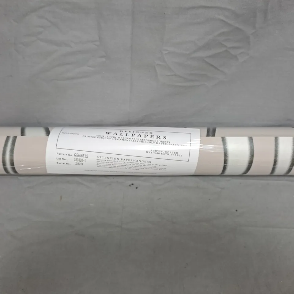 DESIGNER WALLPAPERS SINGLE ROLL OF ACRYLIC COATED PATTERNED WALLPAPER - 9.5M