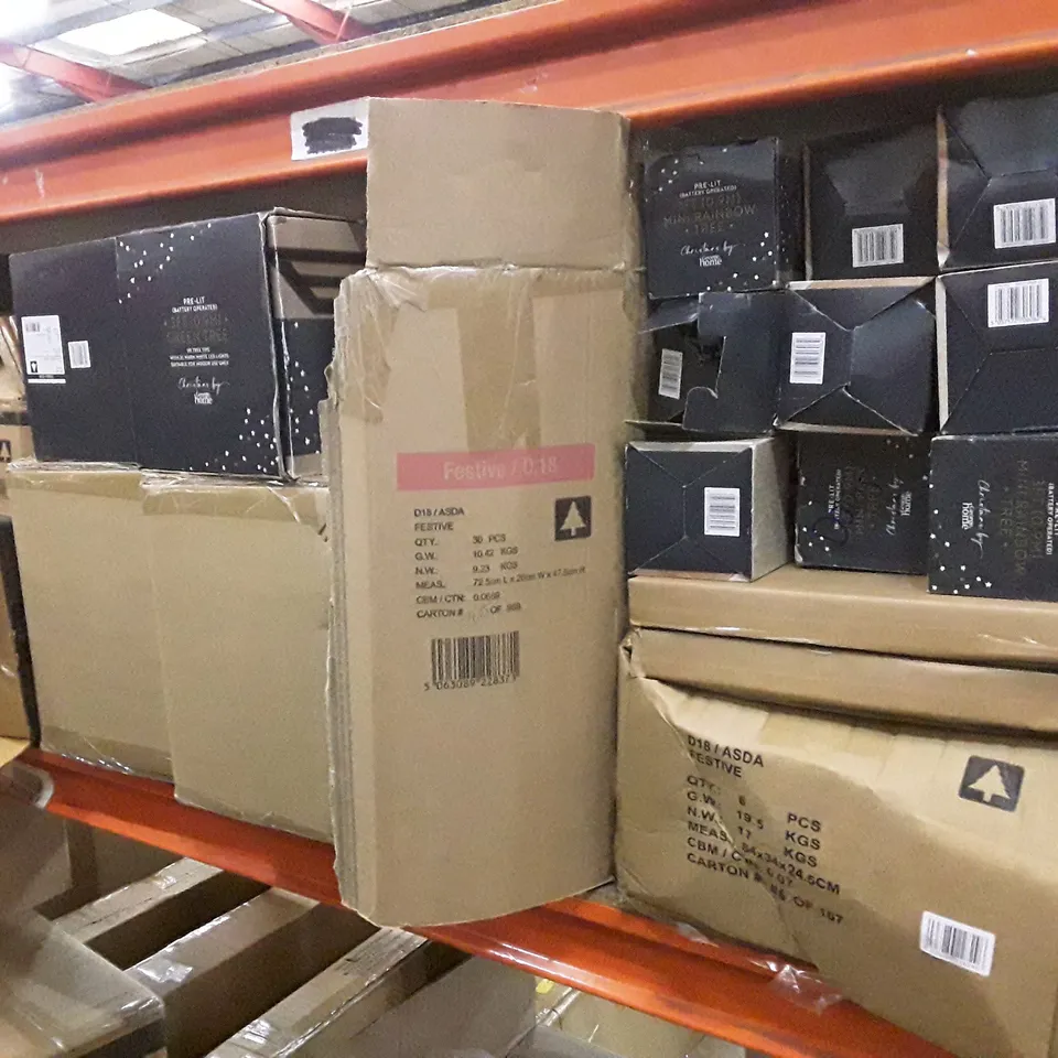 LOT OF APPROXIMATELY 34 BOXES CONTAINING ASSORTED BRAND NEW CHRISTMAS & OTHER HOLIDAY DECORATIONS 