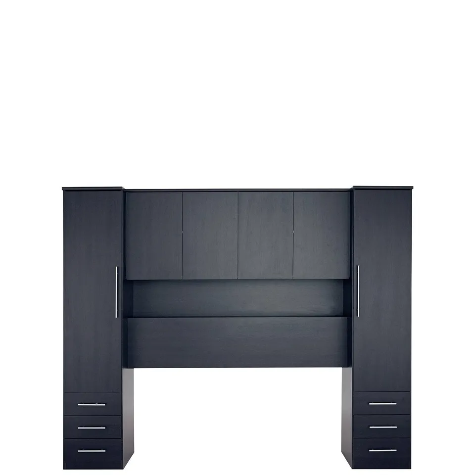 BOXED PRAGUE OVERBED UNIT - BLACK ASH (5 BOXES) RRP £499