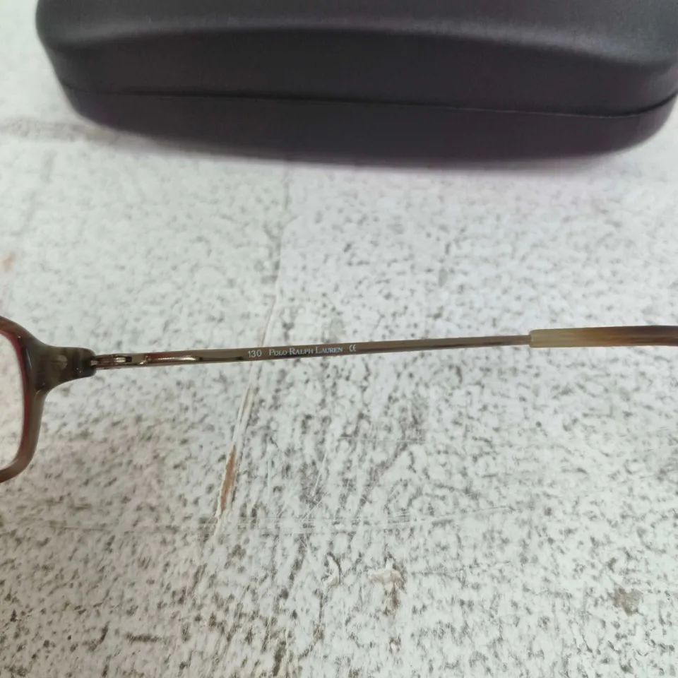 RALPH LAUREN POLO EYEGLASSES – RED FRAME WITH CASE