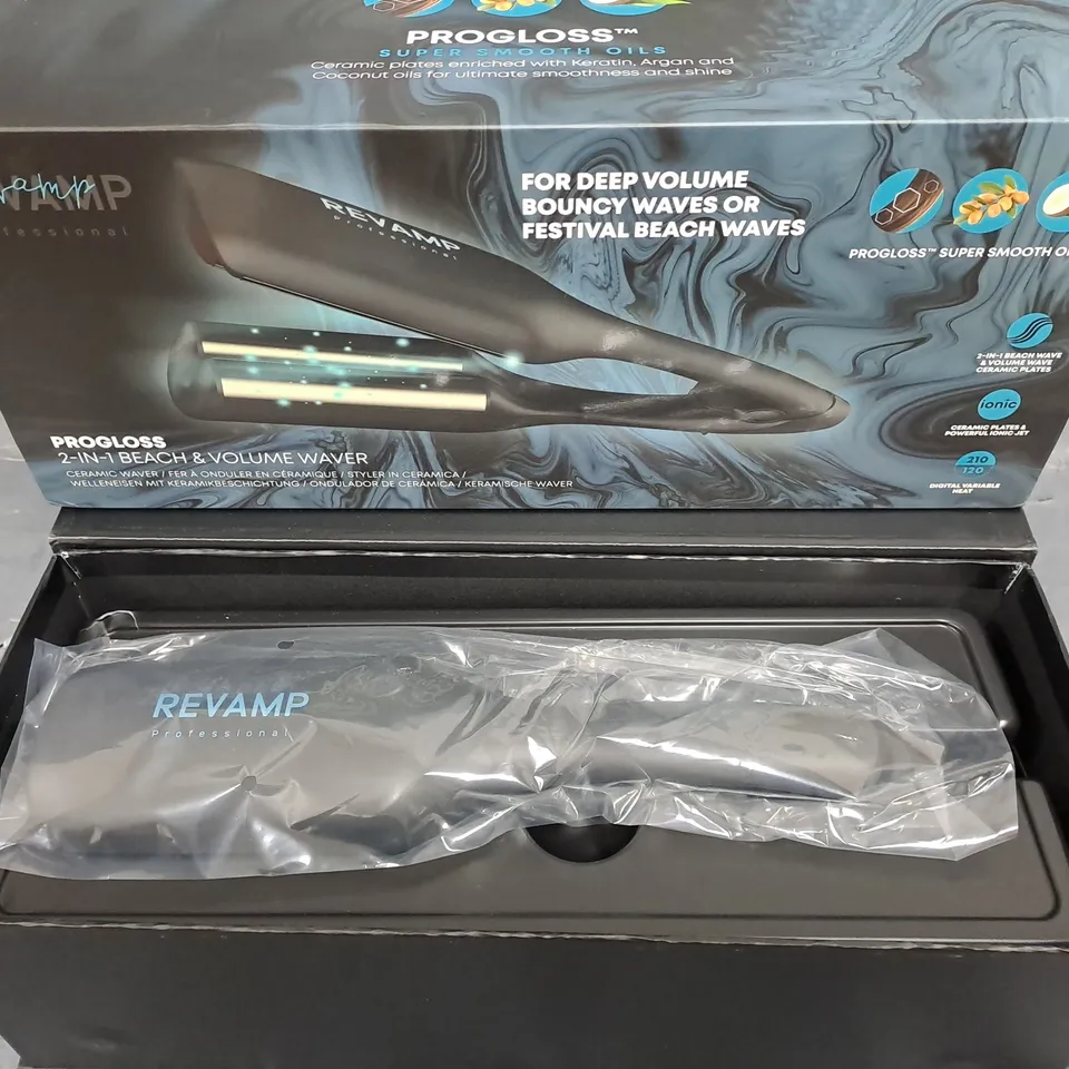 BOXED REVAMP 2-IN-1 BEACH & VOLUME PROFESSIONAL CERAMIC WAVER