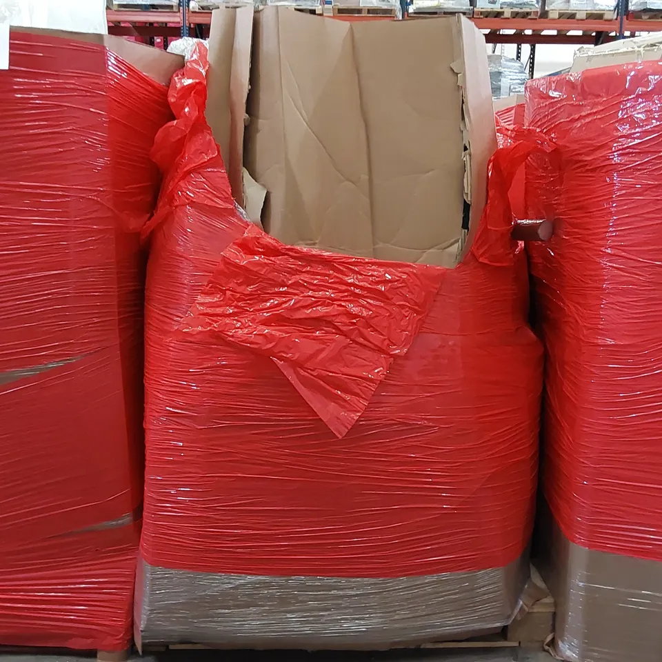 PALLET OF ASSORTED ITEMS INCLUDING: OFFICE CHAIR, LARGE MAT, CLOTHES RAIL, PORTABLE PET CRATE, MONGOLIAN MOSQUITO NET