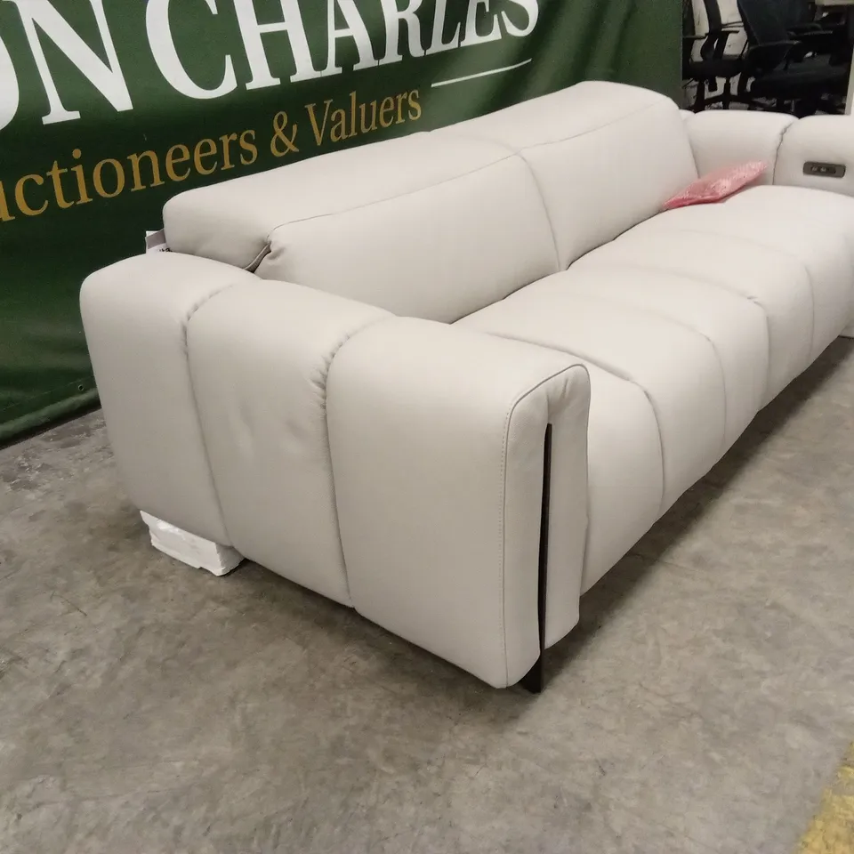 QUALITY DESIGNER ITALIAN MADE GIORGIO 3 SEATER ELECTRIC RECLINER LEATHER SOFA