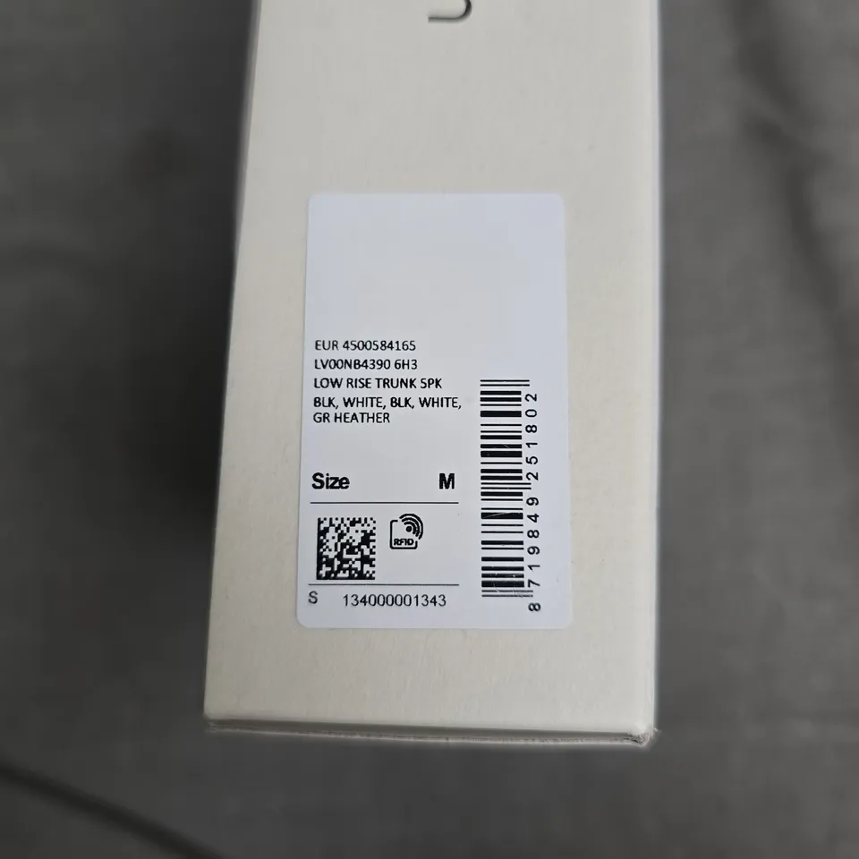 BOXED CALVIN KLEIN ICON LOW RISE TRUNKS – PACK OF 5, SIZE M, COTTON STRETCH