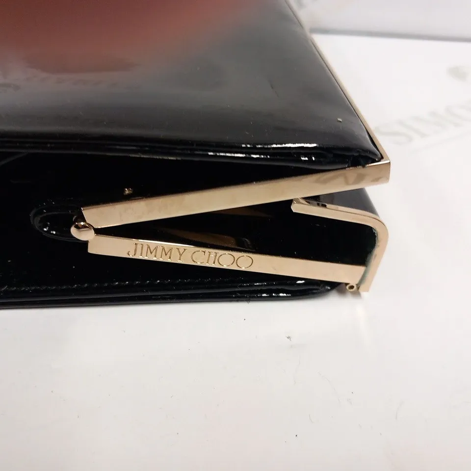 JIMMY CHOO BLACK PATENT CLUTCH