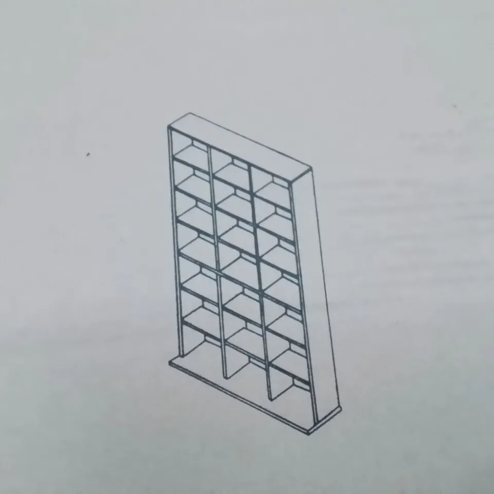 PALLET CONTAINING A LARGE QUANTITY OF PIGEON HOLE MEDIA STORAGE UNIT OAK