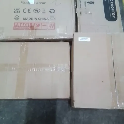 PALLET CONTAINING VARIOUS ASSORTED ITEMS TO INCLUDE: ELECTRIC COOKTOPS , MIRRORS,  ETC 