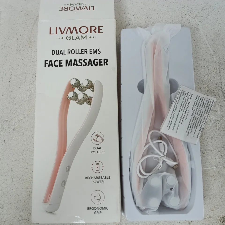 LIVMORE DUAL ROLLER EMS FACE MASSAGER