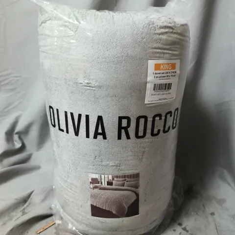 OLIVIA ROCCO KING DUVET SET – GREY
