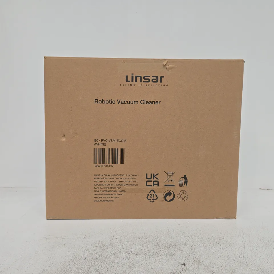 BOXED LINSAR ROBOTIC VACUUM CLEANER