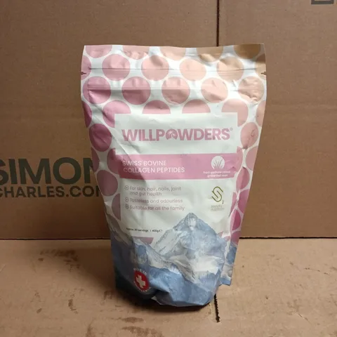 WILLPOWDERS SWISS BOVINE COLLAGEN PEPTIDES 400G 