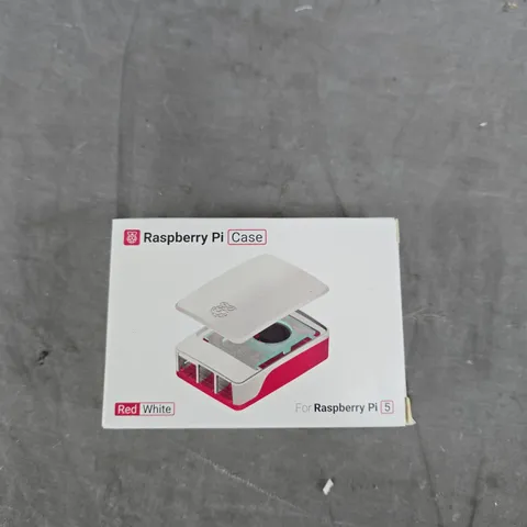 RASPBERRY PI CASE FOR RASPBERRY PI 5 – RED & WHITE, CLIP-TOGETHER ENCLOSURE WITH ACTIVE COOLING FAN