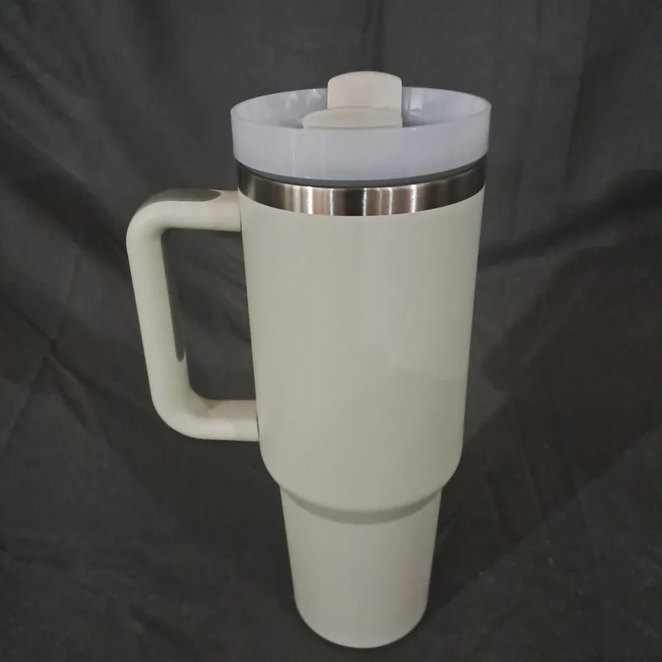 INSULATED CREAM COLOURED TRAVEL MUG