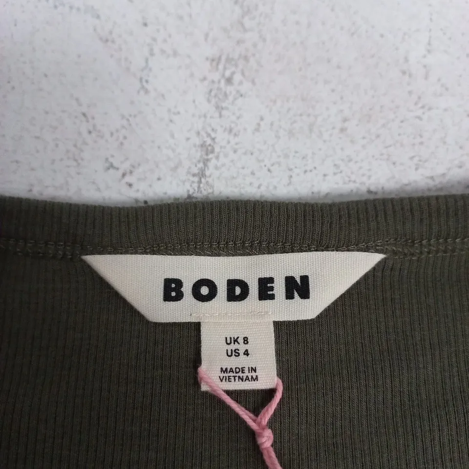 BODEN OLIVE GREEN KNIT TOP – UK8 (US4)