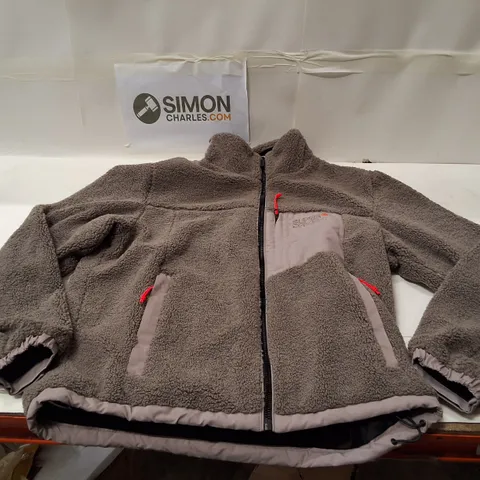 SUPERDRY WINDCHEATER SERIES FLEECE JACKET – GREY, FULL-ZIP WITH POCKETS 2XL