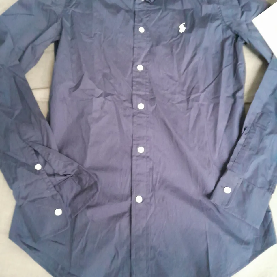 POLO RALPH LAUREN NAVY LONG SLEEVE SHIRT - 6