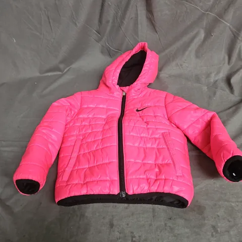 NIKE KIDS PADDED JACKET IN PINK/BLACK SIZE 3T