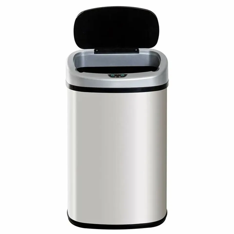 BOXED STEEL MOTION SENSOR RUBBISH BIN