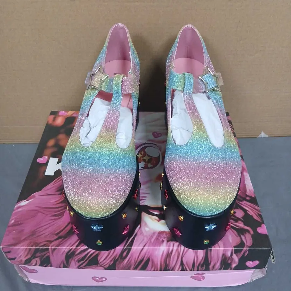 KOI SHINO RAINBOW PLATFORM MARY JANES – MULTI, UK 7