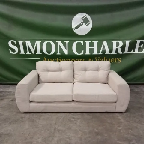 PRENT FABRIC 3 SEATER SOFA - NATURAL