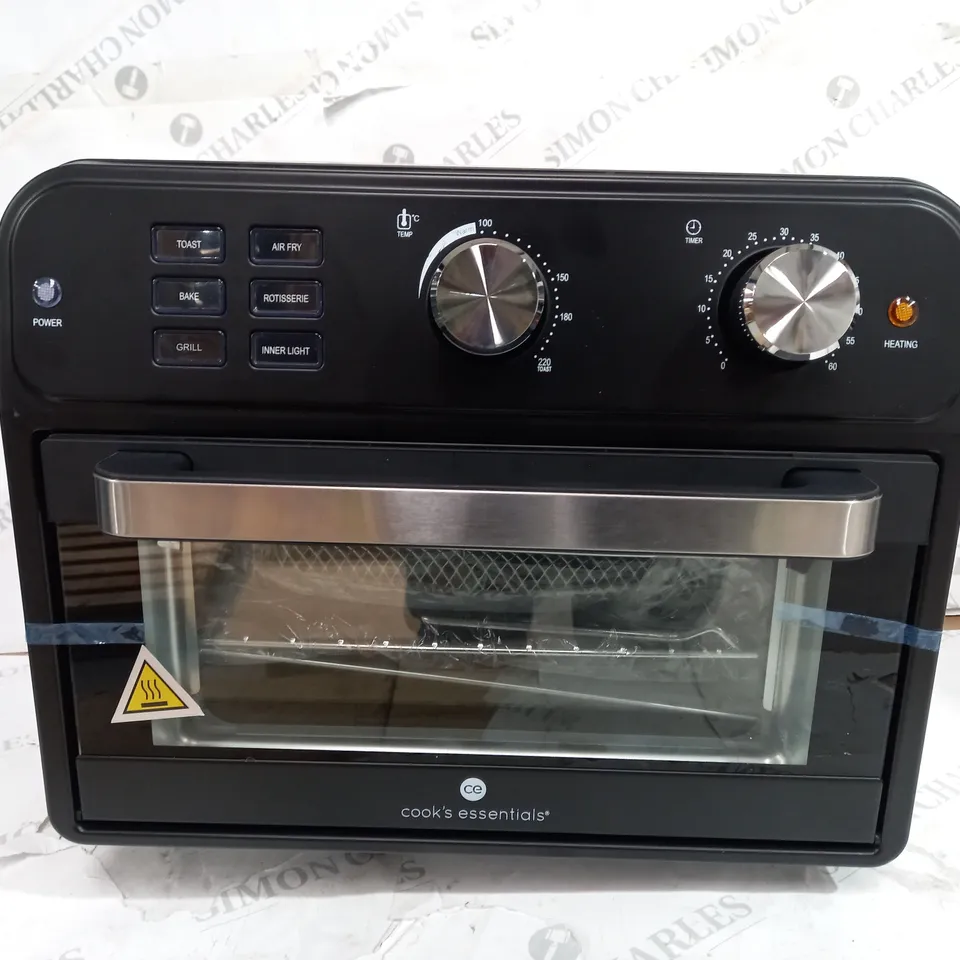 BOXED COOK'S ESSENTIAL 21-LITRE AIRFRYER OVEN IN BLACK 