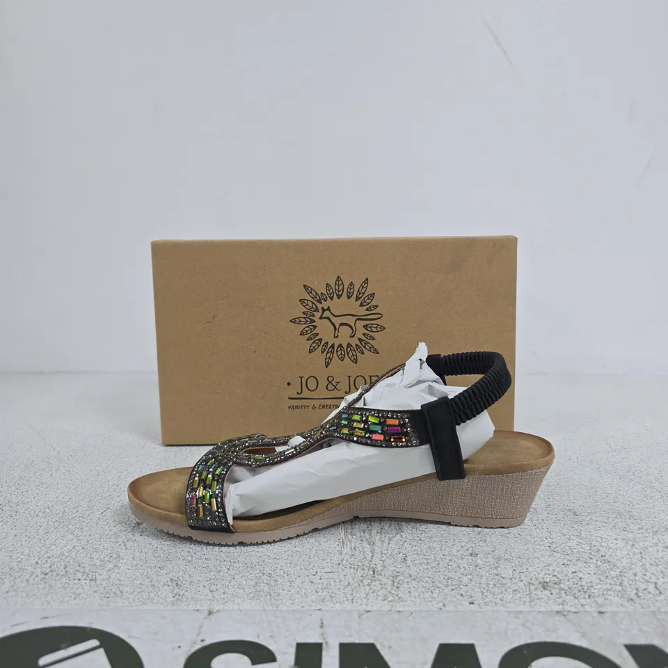 JO & JOE CAPE VERDE SANDALS – BLACK, UK SIZE 6