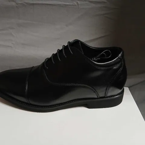CONZURI LINOSA BLACK LEATHER OXFORD SHOES, UK 8 (US 9, EU 42)