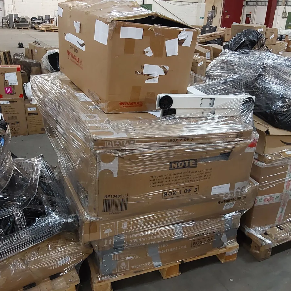 PALLET OF ASSORTED FURNITURE PARTS/CONSUMER PRODUCTS 