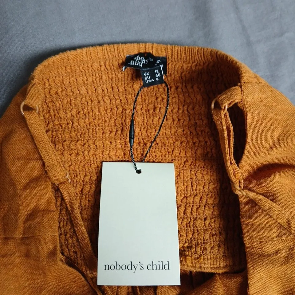 NOBODY'S CHILD ORANGE SPAGHETTI STRAP DRESS – UK 10