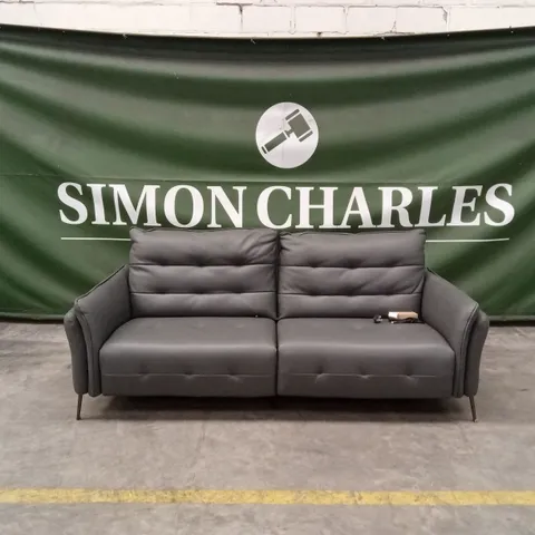 QUALITY DESIGNER ITALIAN MADE BOLZANO LARGE 3 SEATER ELECTRIC RECLINER LEATHER SOFA