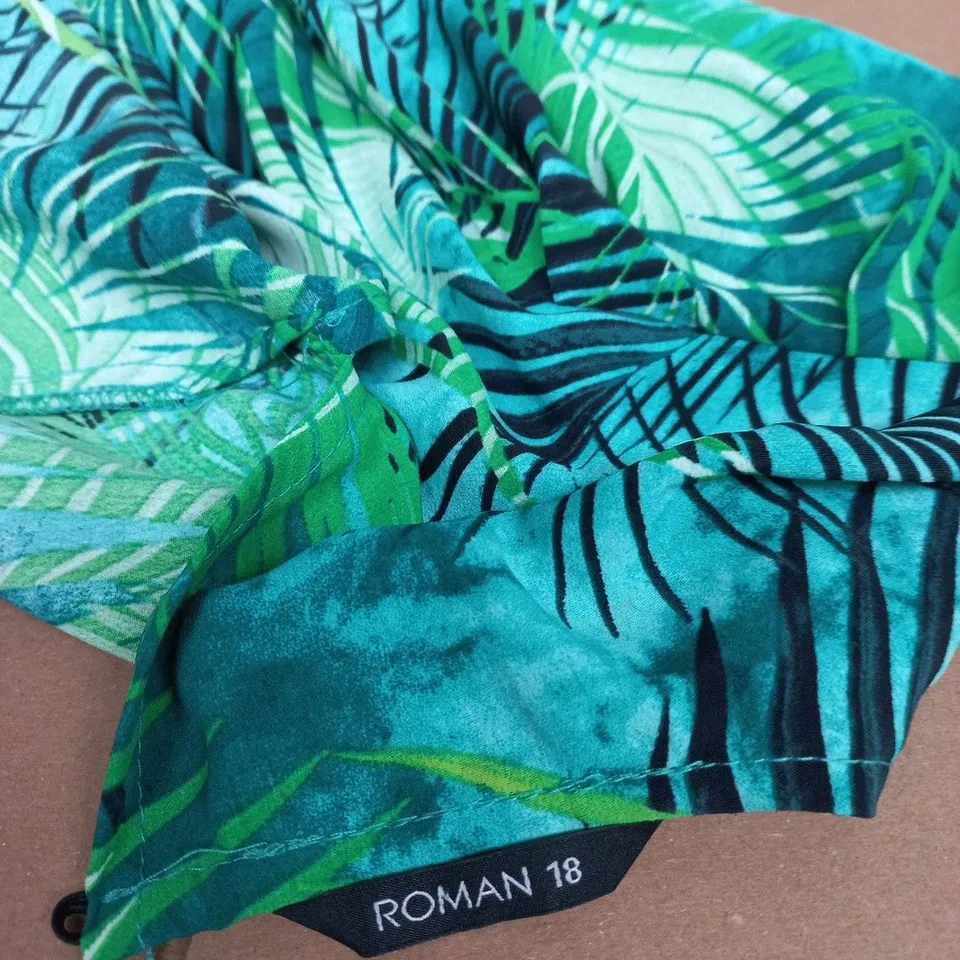 ROMAN PALM LEAF PRINT WOMEN'S TOP - UK SIZE 18