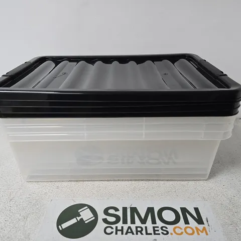 PLASTIC STORAGE BOX WITH LIDS - X4