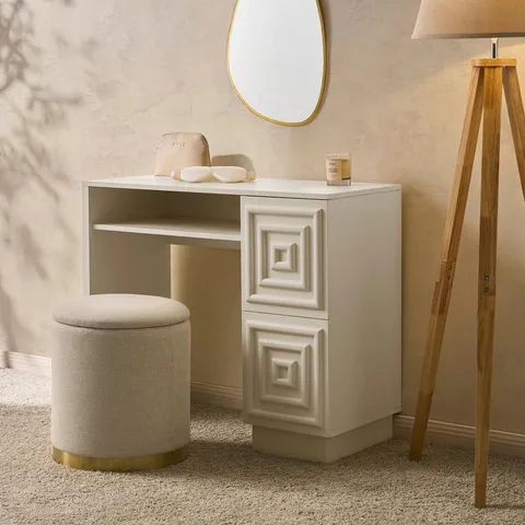 BOXED DUSK HARLOW DRESSING TABLE - CREAM (1 BOX)