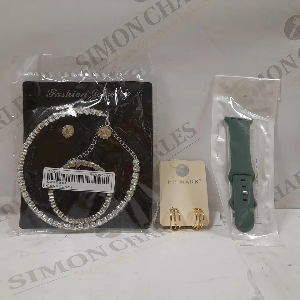 LOT OF APPROX 15 ASSORTED ITEMS TO INCLUDE-WATCH STRAPS-EAR RINGS-BRACLET