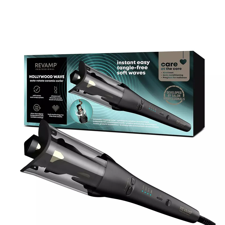 REVAMP HOLLYWOOD WAVE, CURL & ADVANCED SHINE AUTOMATIC ROTATING CURLER