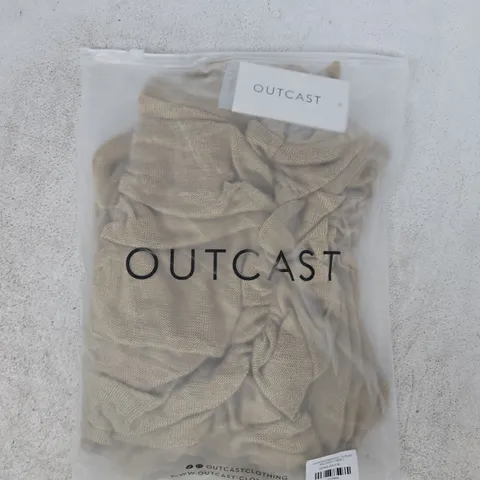 BAGGED OUTCAST VANNA MINI DRESS IN GOLD SIZE XL